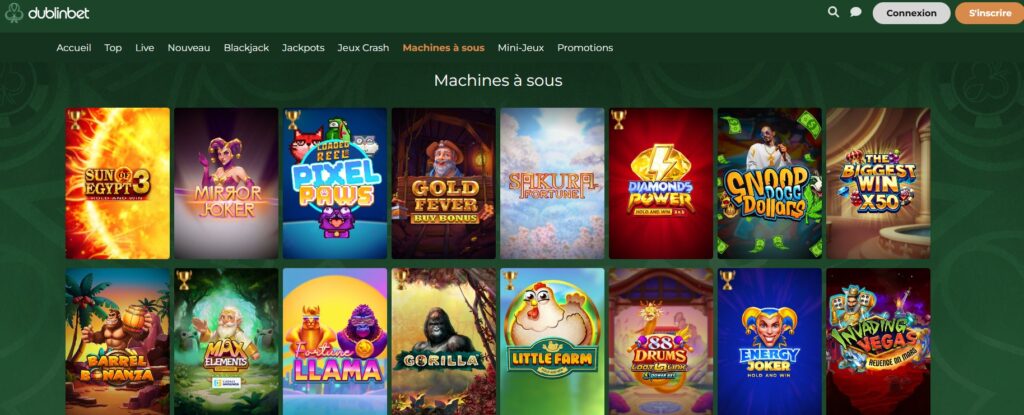 Dublinbet machines à sous
